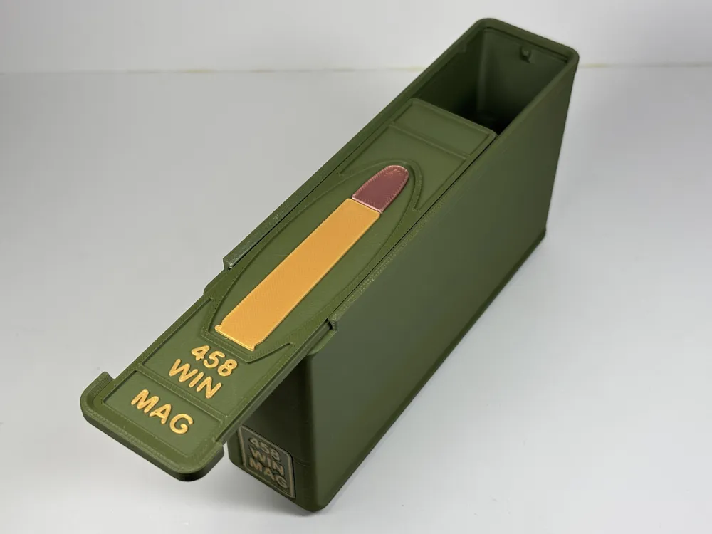 Ammo Storage Box - 458 WIN MAG - 50 Rounds - Free 3D Print Model ...