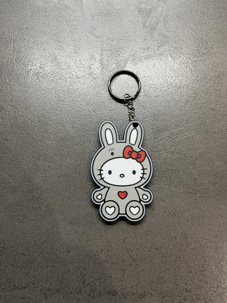 Hello Kitty keychain - Free 3D Print Model - MakerWorld