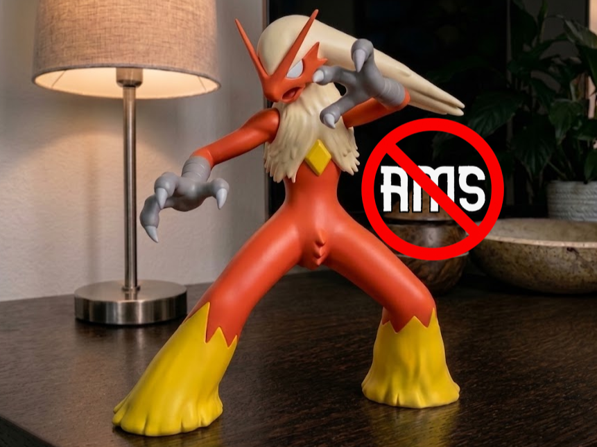 Pokemon Blaziken NO AMS – Furia Ardente Assemblare 3D model
