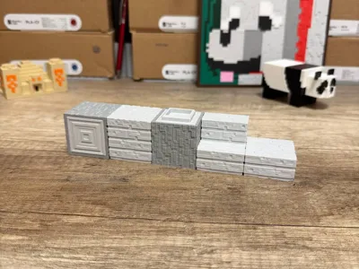 Minecraft inspired: Pale oak Wood Set NO AMS