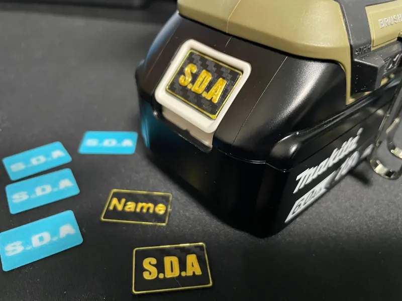 Makita 18v Battery Name tag plate