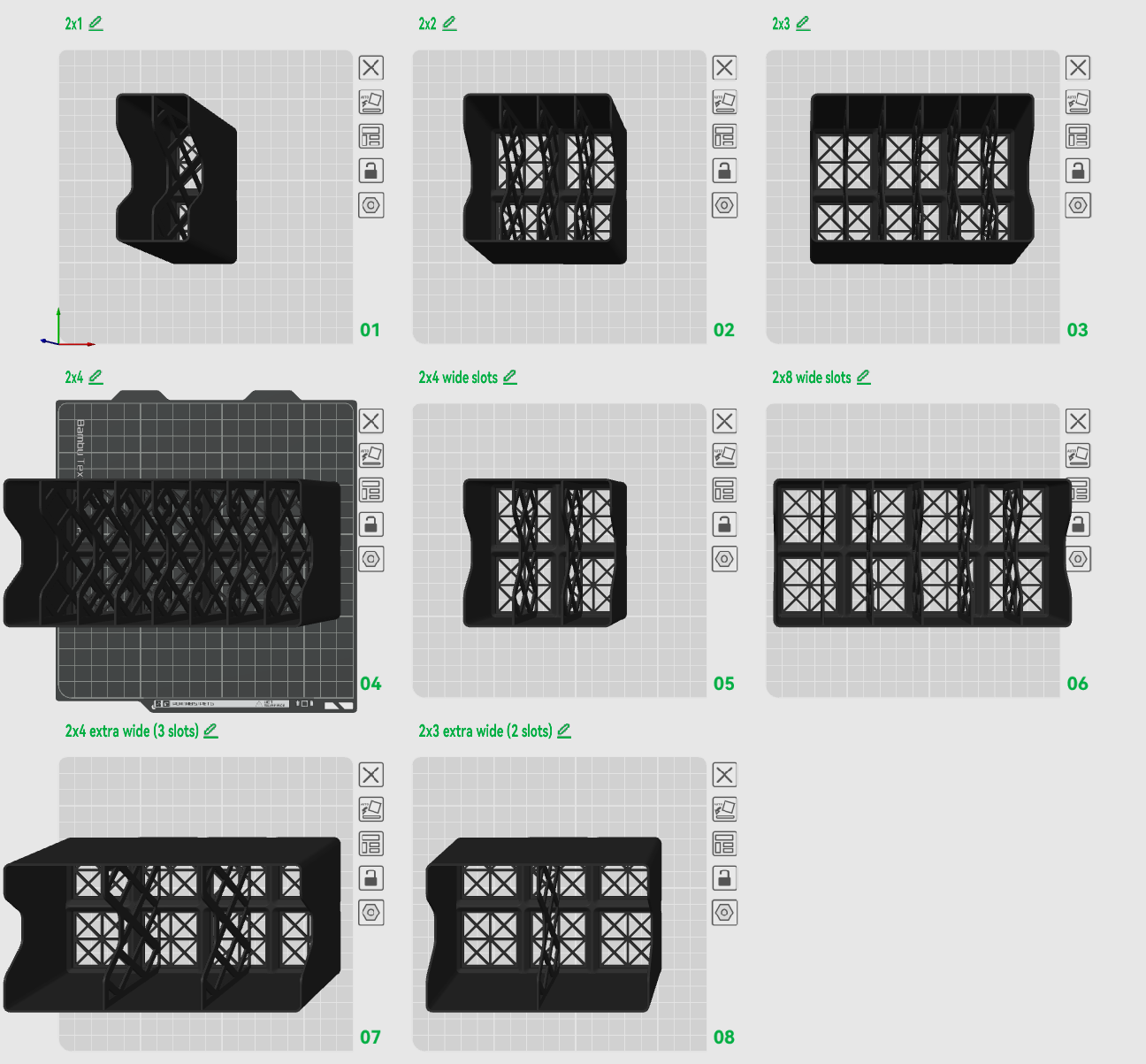Miniatura 2 do modelo 3D Kitsee's Gridfinity Cable Organizing Boxes