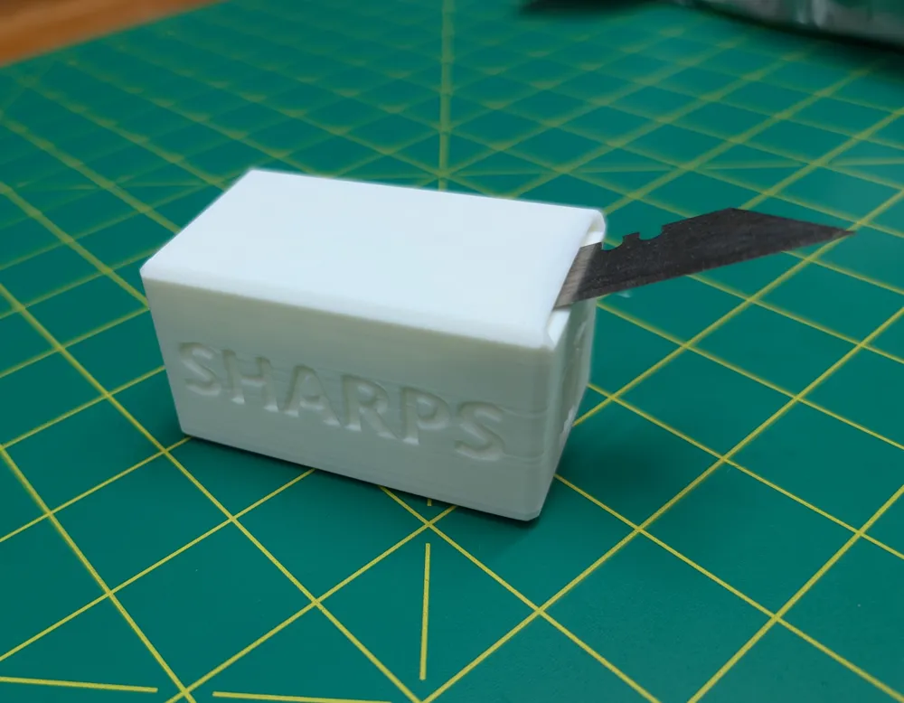 Used Razor Container Utility Razor Disposal Box - Sharps Container - Free 3D Print Model ...