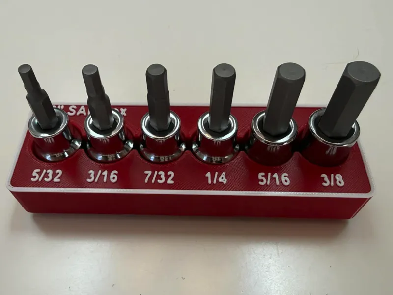 Craftsman 3/8" SAE Hex Socket Holder - Gridfinity