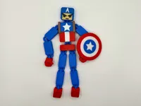 Commander America - Full Detail - 6 Color Double AMS
