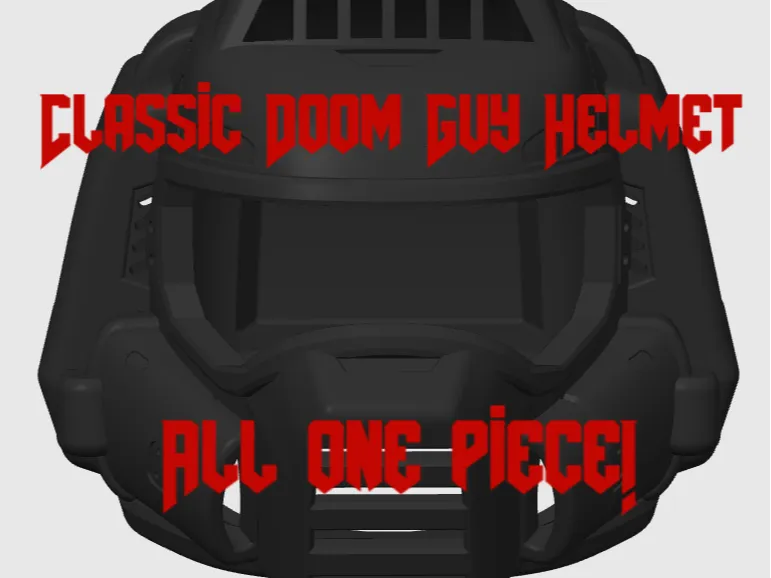 Classic Doom Guy helmet (all one piece)