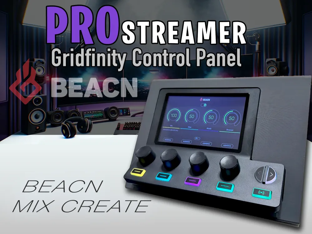 Pro Streamer BEACN MIX CREATE Control Panel - Free 3D Print Model
