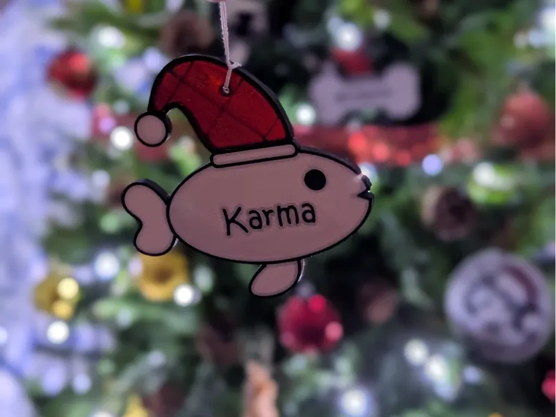 Customizable Cat Christmas Tree ornament