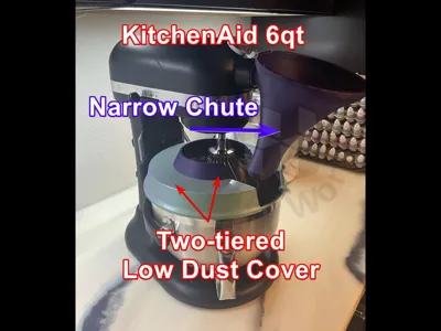 KitchenAid 6qt Narrow Chute & 2-Tier Shield