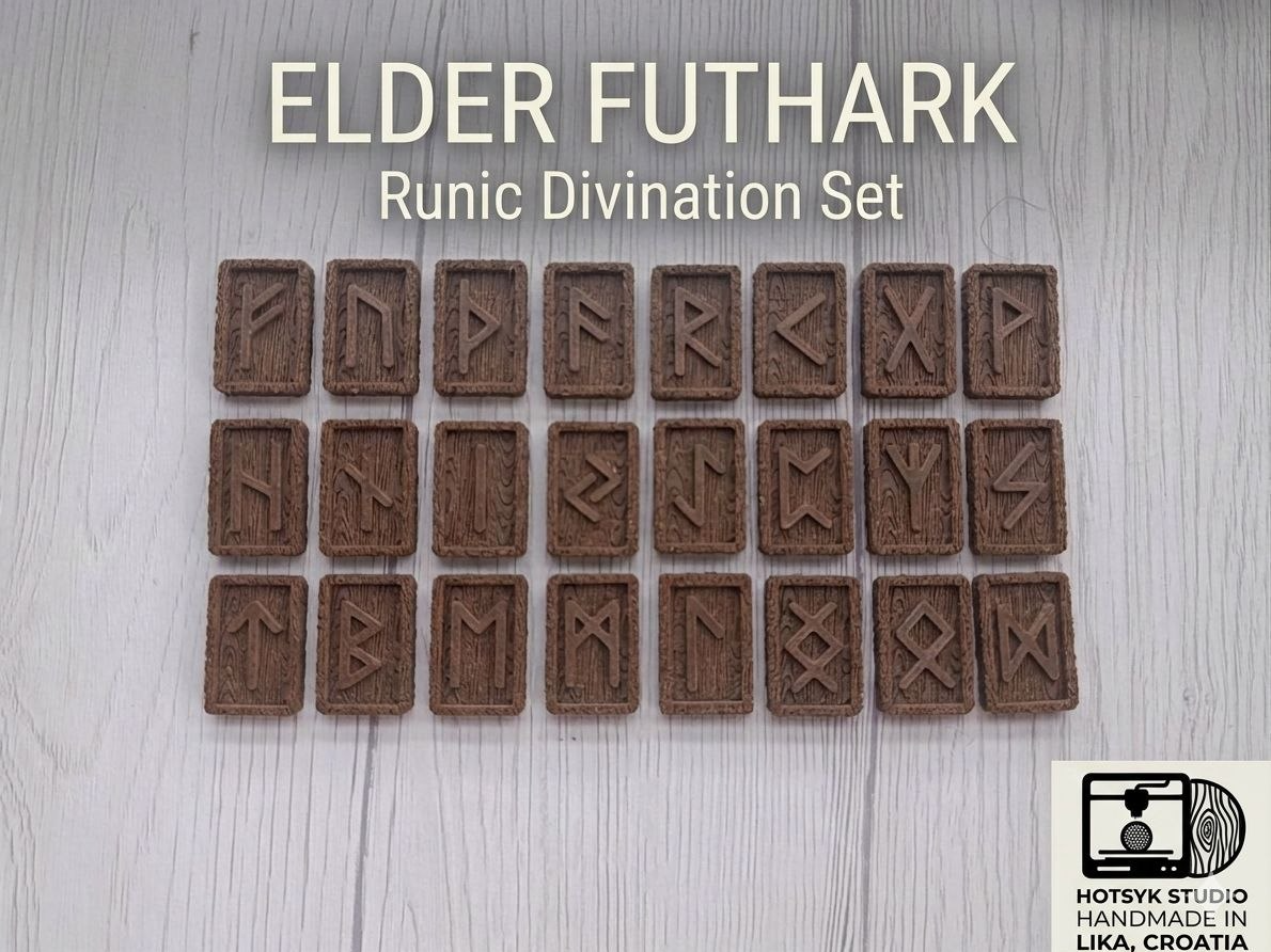 Parametric Wood Rune Set: Elder Futhark
