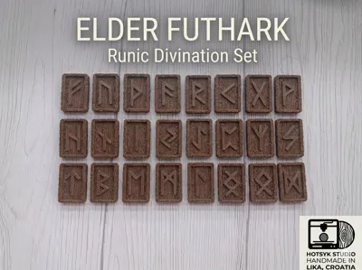 Parametric Wood Rune Set: Elder Futhark