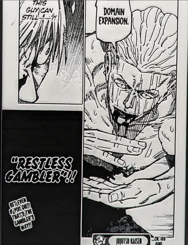 Jujutsu Kaisen Hakari the Restless Gambler 3D Manga Panel
