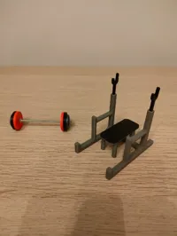 With 3d printed barbell
