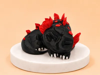 Cute Baby Sleeping Dragon - No Supports - AMS