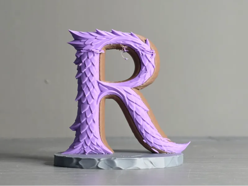 Dragon Letter R Display Sculpture