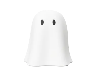 Cute spooky ghost figure