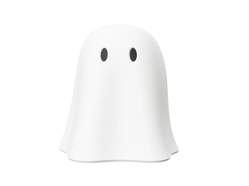 Cute spooky ghost figure