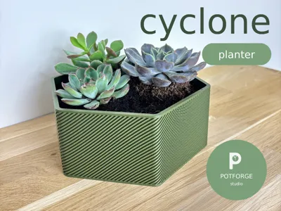 Cyclone Planter - Spiral Rib Texture
