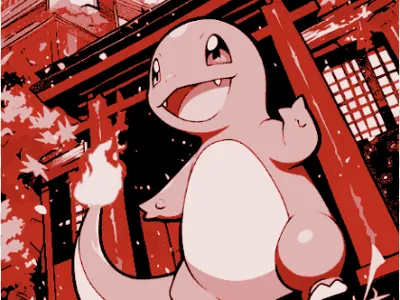 Charmander - Gameboy Red - ChromaCanvas