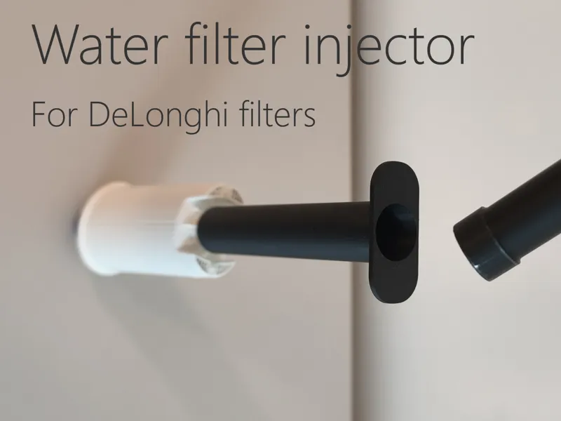 Water filter injector for Delonghi