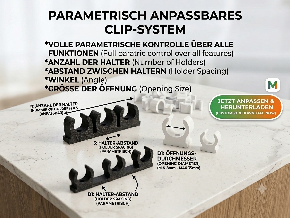 Universal Parameter SnapClamp Screw Zip-Tie Mount 