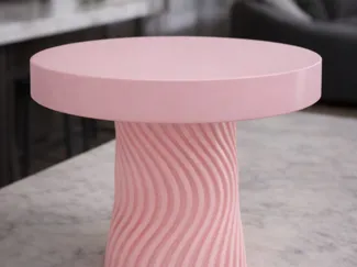 Modern 3D printed cake stand with LOGO