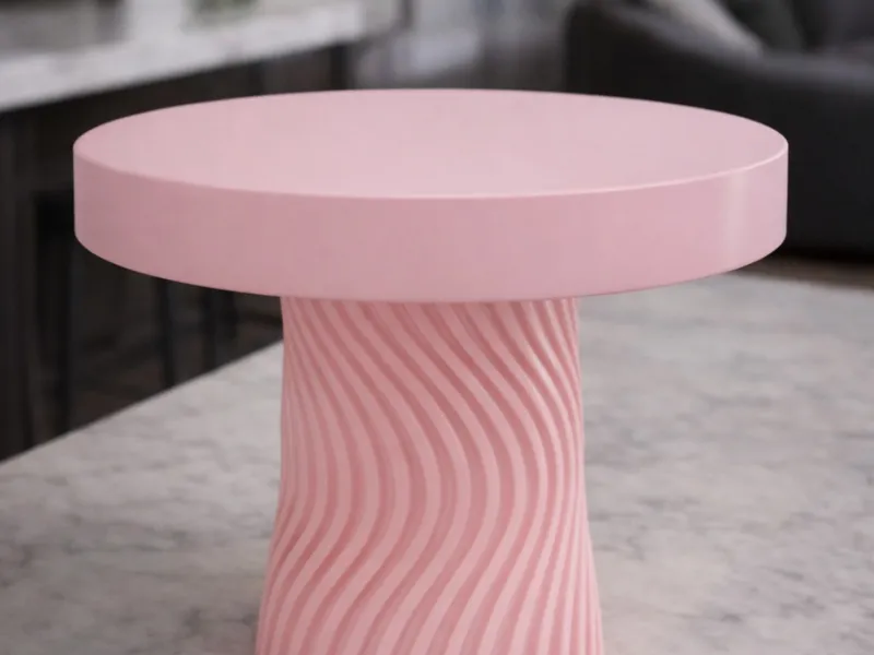 Modern 3D printed cake stand with LOGO