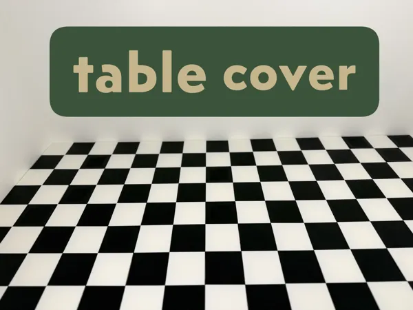 Housse de table motif échiquier