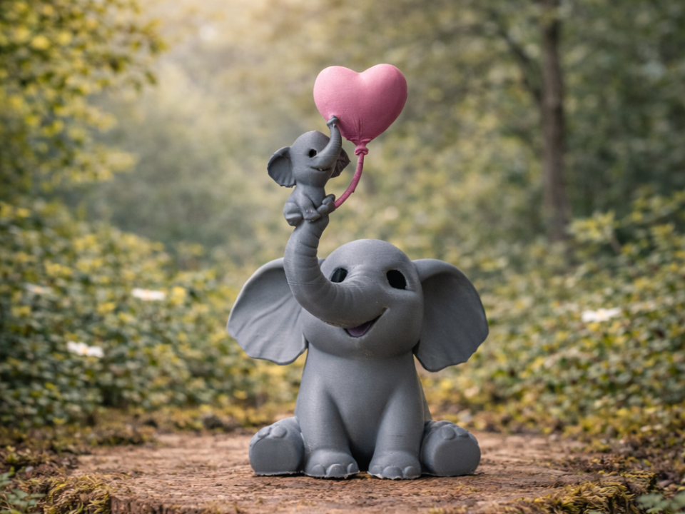 Eli & Noah Heart Balloon – Cozy Animal Collection