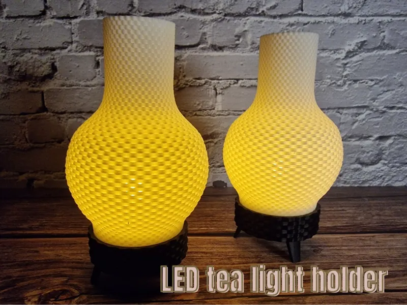 Teelichthalter  in Korb Design 03