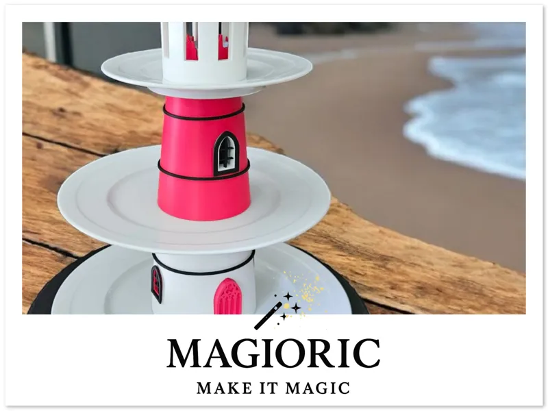 Leuchtturm Etagere mit Magneten NO AMS