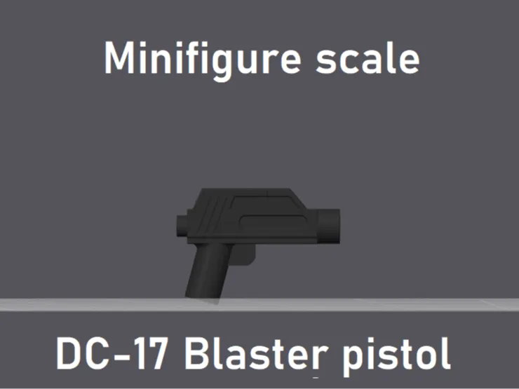Minifigure scale StarWars DC-17 blaster pistol