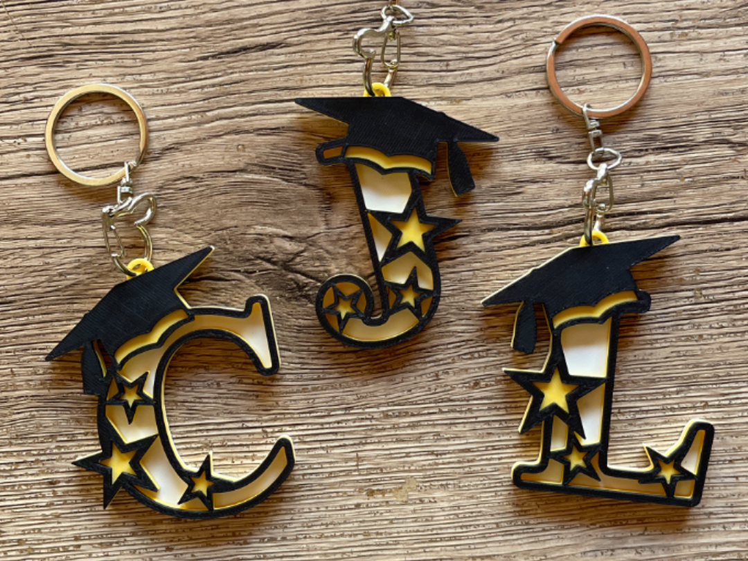 Keychain Graduation Alphabet A to Z