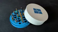 Holes fiiting for standard bits (1/4" or 6.35mm)