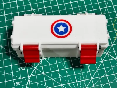 Small Rugged box Captain America theme