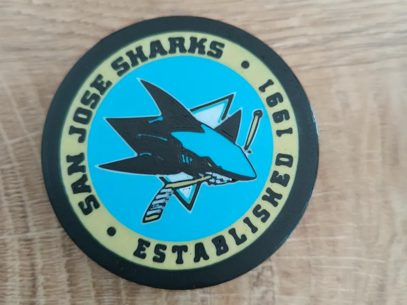 Puck with Club Logo SAN JOSE SHARKS