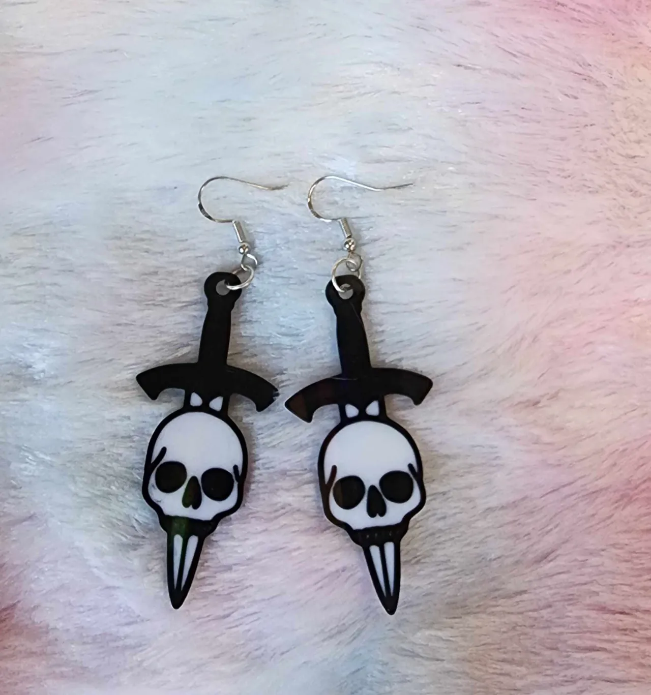 Skull Sword Earrings view 2