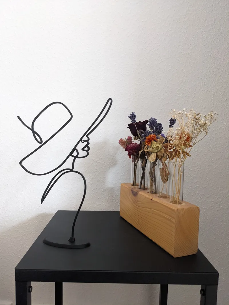Ethereal Sculpture Woman with Hat abstract
