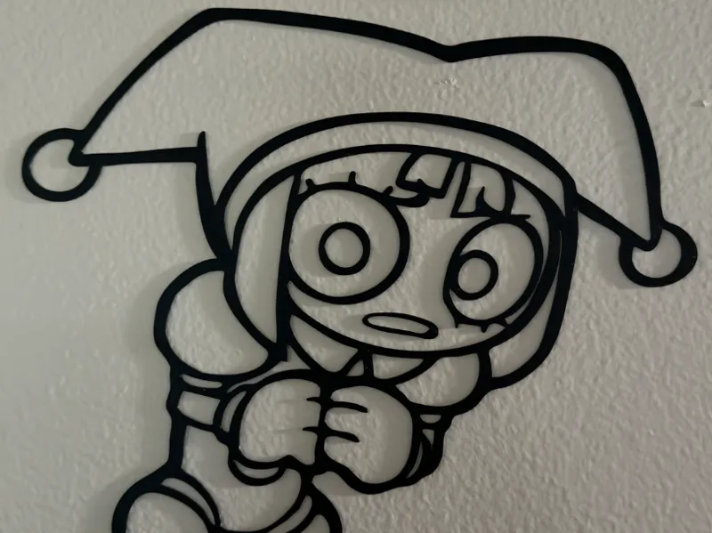 Pomni Silhouette Wall Art