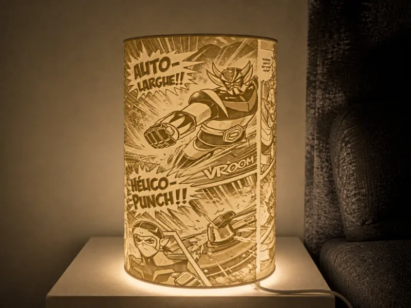 Lampe Goldorak -abat jour - lustre E27