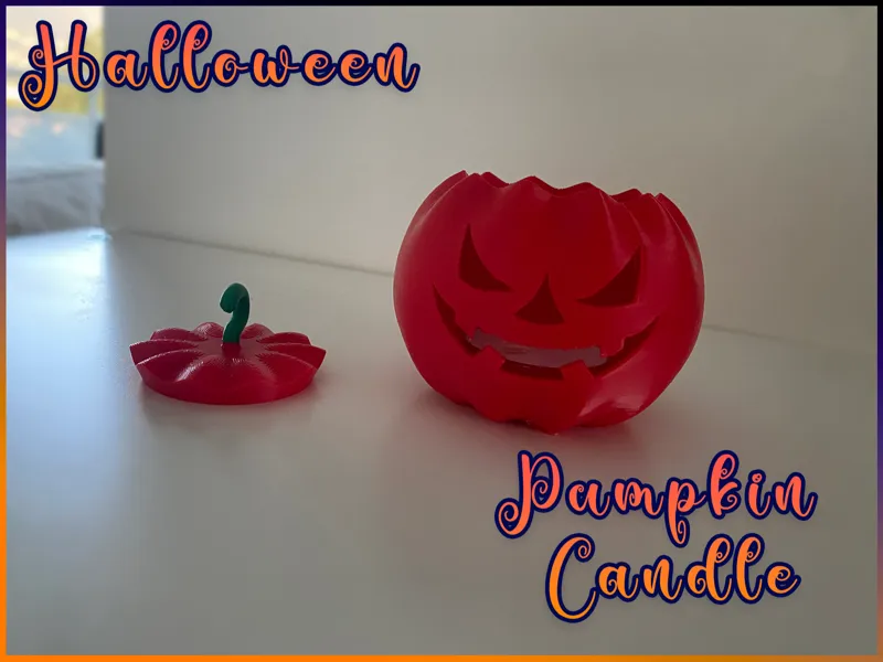 [Halloween] Pumpkin Candle (with shadow)