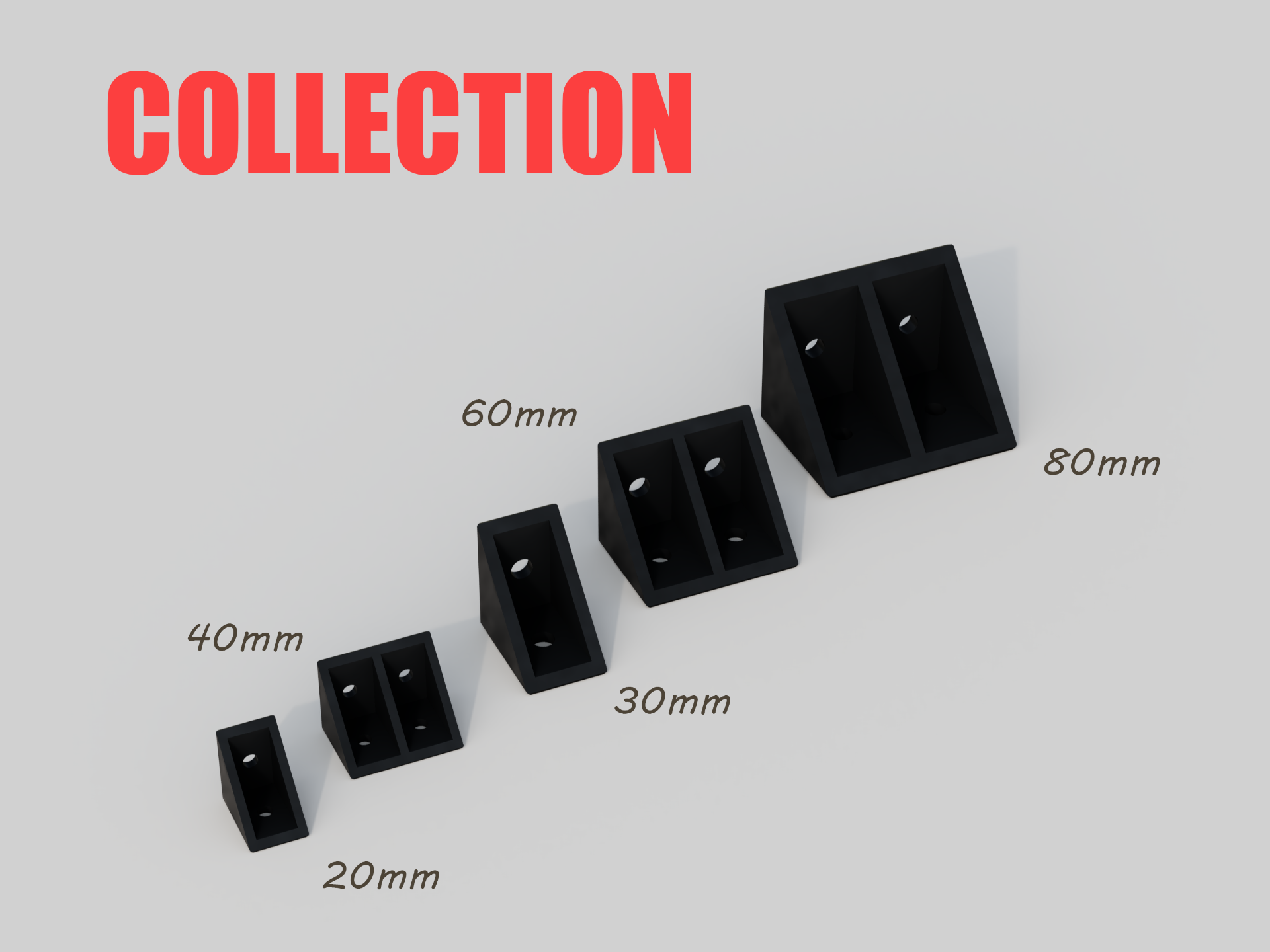 Aluminium profile extrusion corner collection