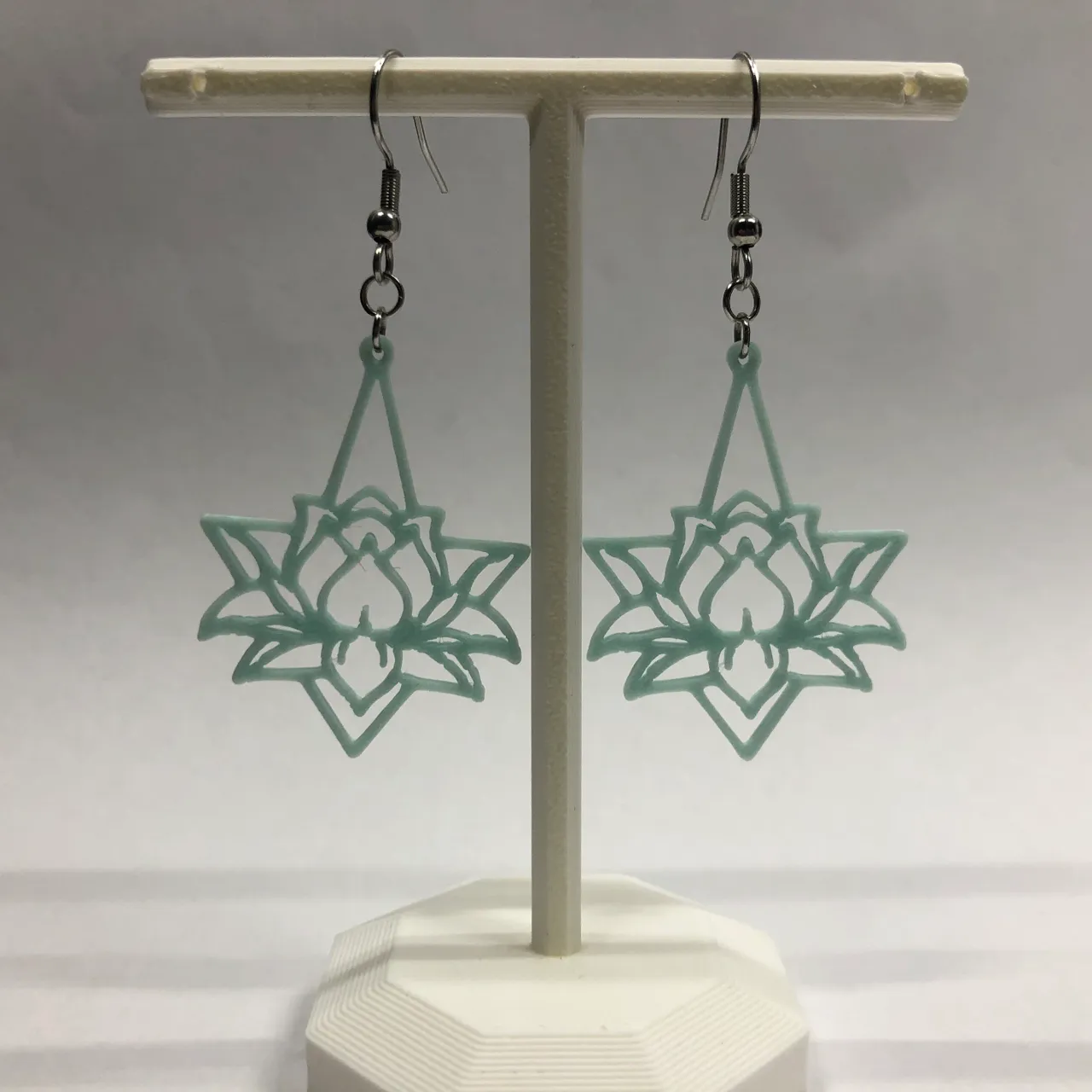 Lotus flower #3 earrings, no AMS, 0.4mm nozzle view 2