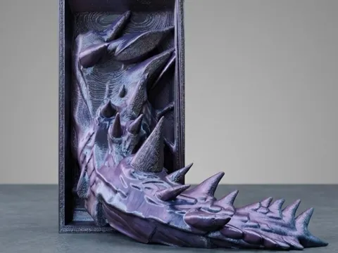 Adorno temático: Dragon Bookend – Tail — referencia de MakerWorld