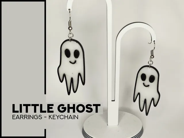 little ghost - earrings, keychain