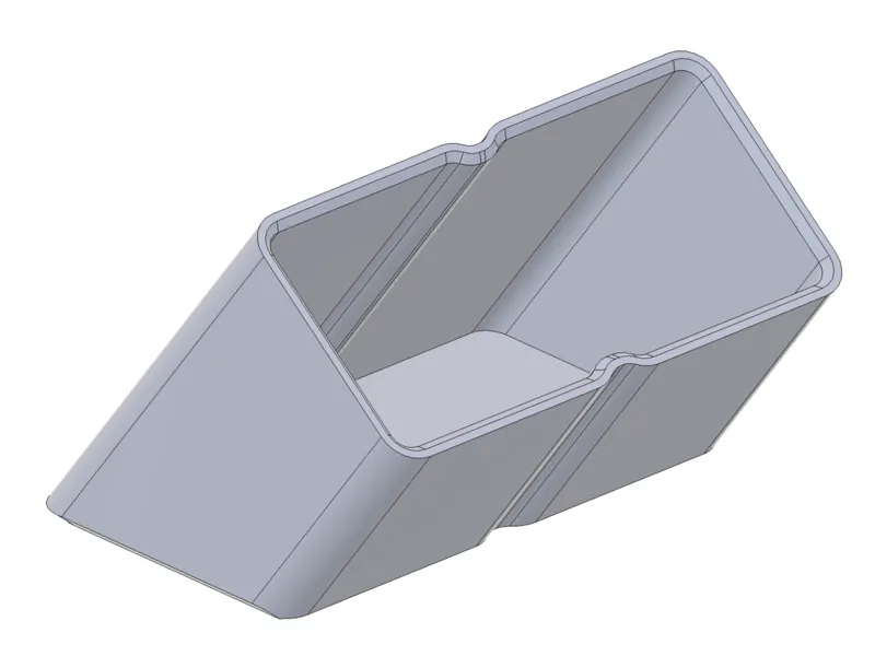 Modular Desk Organise - Empty Lower Bin (w/.step)