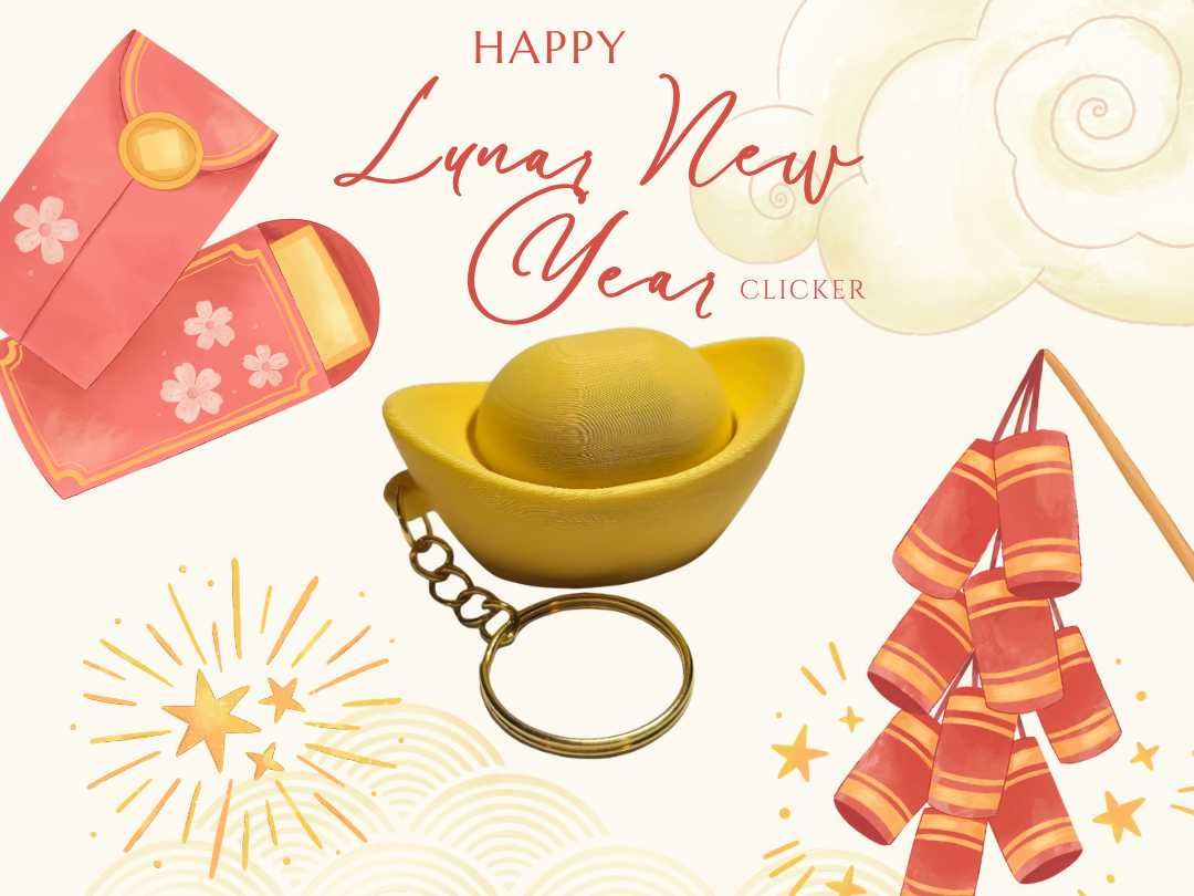 Sycee/ Yuanbao Clicker Keychain