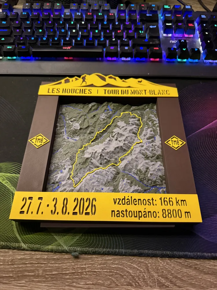 Tour du Mont Blanc - frame map - Modèle d'Impression 3D Gratuit ...