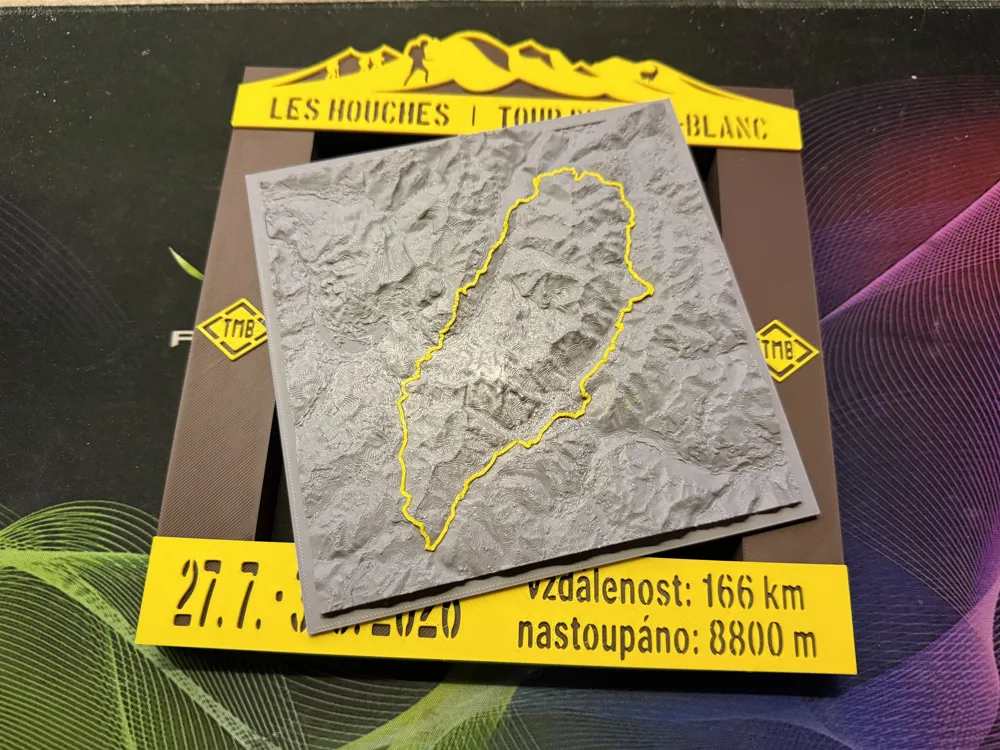 Tour du Mont Blanc - frame map - Modèle d'Impression 3D Gratuit ...