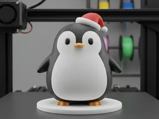 Cute Christmas Penguin – Color & NO AMS Versions
